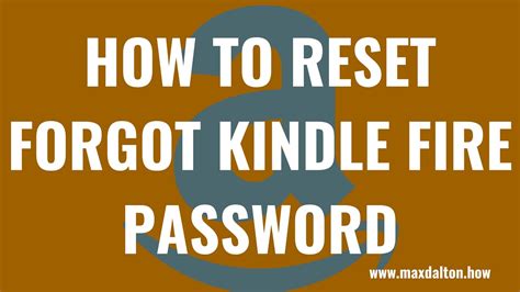 reset kindle passcode